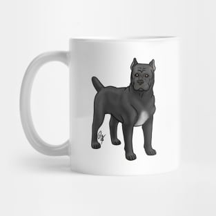 Dog - Cane Corso - Cropped Black Mug